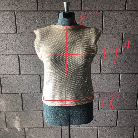 Vintage Iridescent Sequin Sweater small- medium - Picture 6 of 7